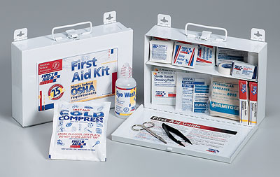 OSHA Bulk First Aid Kit - 25 Person Metal Case
